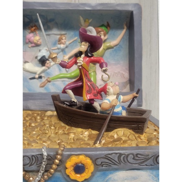 Disney Traditions Jim Shore Peter Pan Treasure Chest Scene  Disney Traditions Peter Pan Treasure Chest Scene Figurine